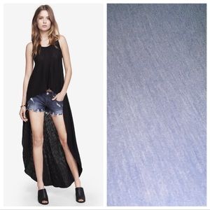 L•EXPRESS•ULTIMATE HI-LOW CORNFLOWER TOP•NWOT